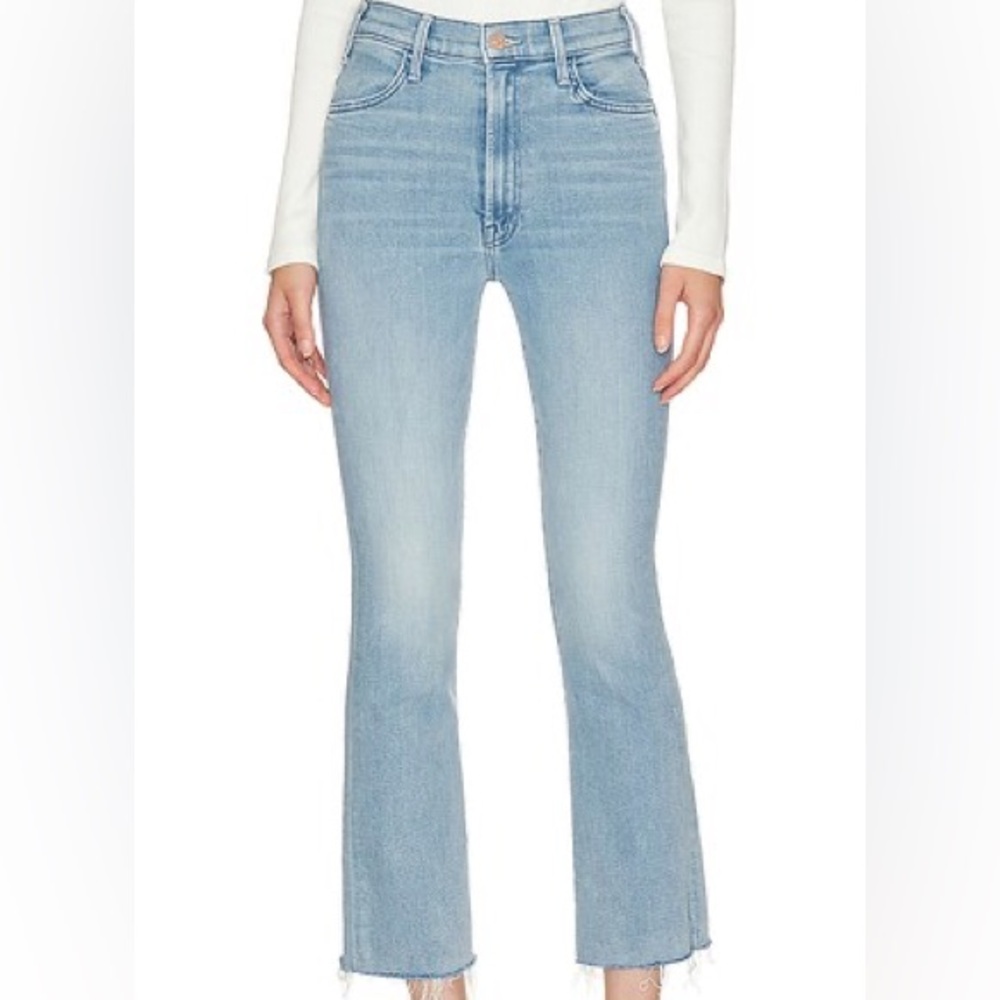 MOTHER The Hustler Ankle Fray Jeans in Cutting Class